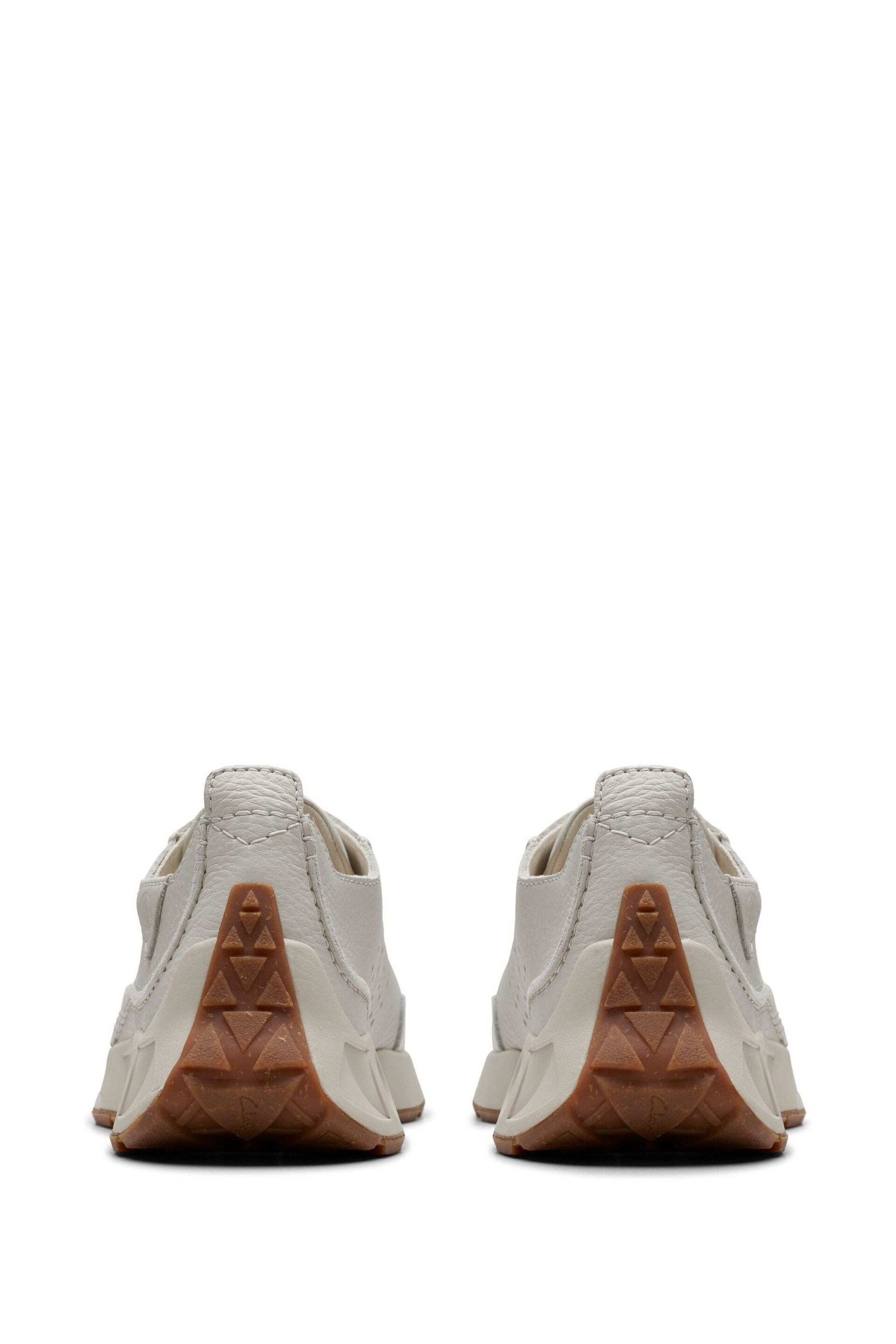 Clarks White Leather Craft Speed Shoes - Image 5 of 7