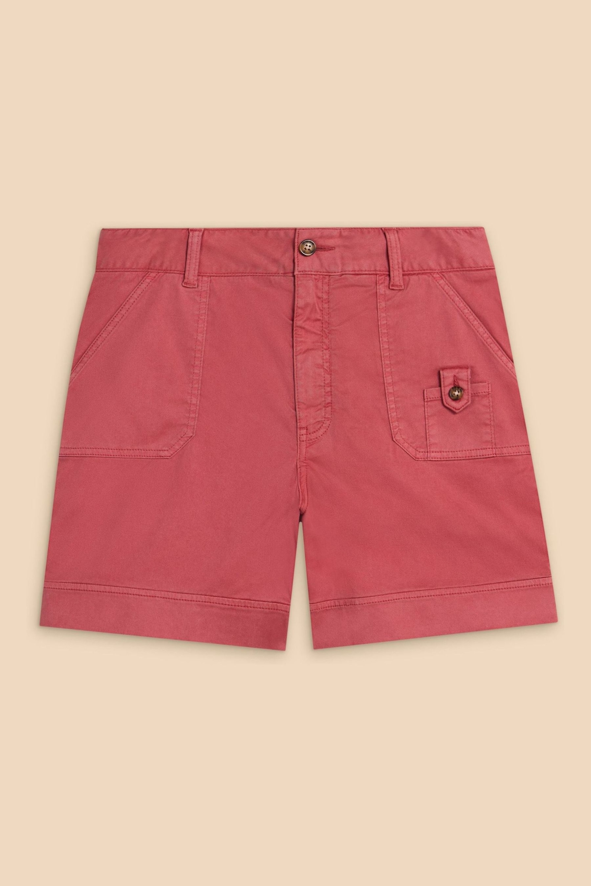 White Stuff Red Mollie Combat Shorts - Image 5 of 6