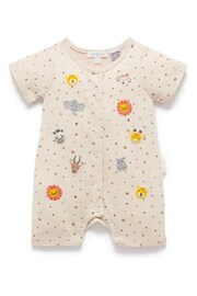 Purebaby Natural Savanna Short Romper - Image 1 of 4