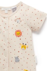 Purebaby Natural Savanna Short Romper - Image 3 of 4