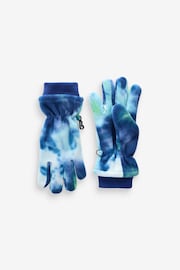 Tie Dye Print Fleece Gloves (3-16yrs) - Image 2 of 2