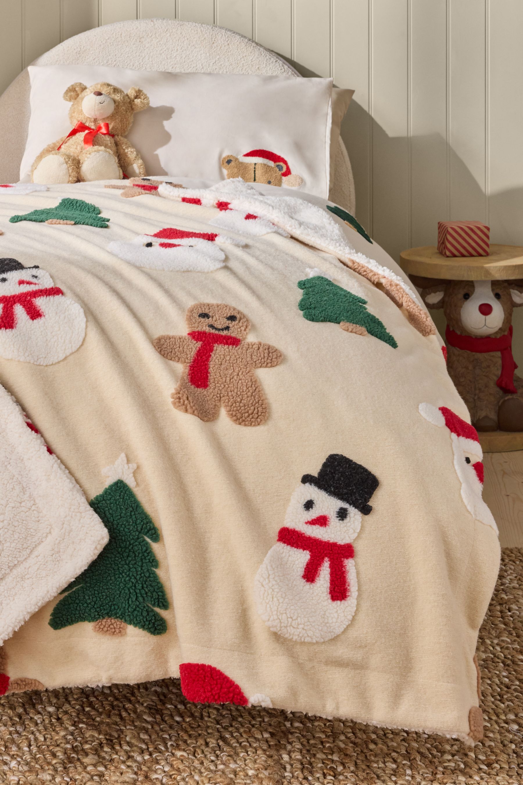 Buy Natural Christmas Character Super Soft Borg Throw Blanket from the Next UK online shop