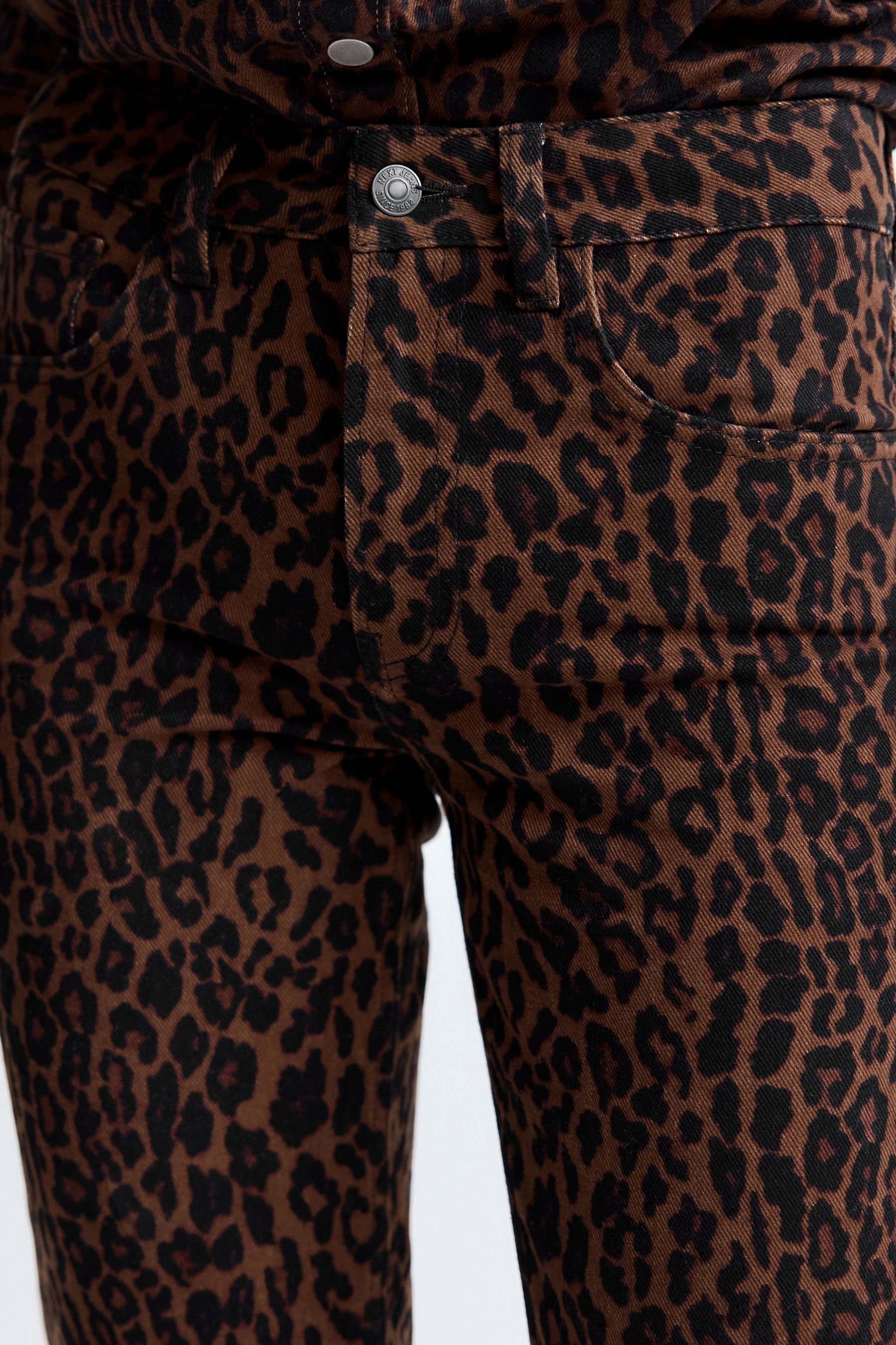 Buy Leopard Print Comfort Stretch Straight Jeans from Next Luxembourg