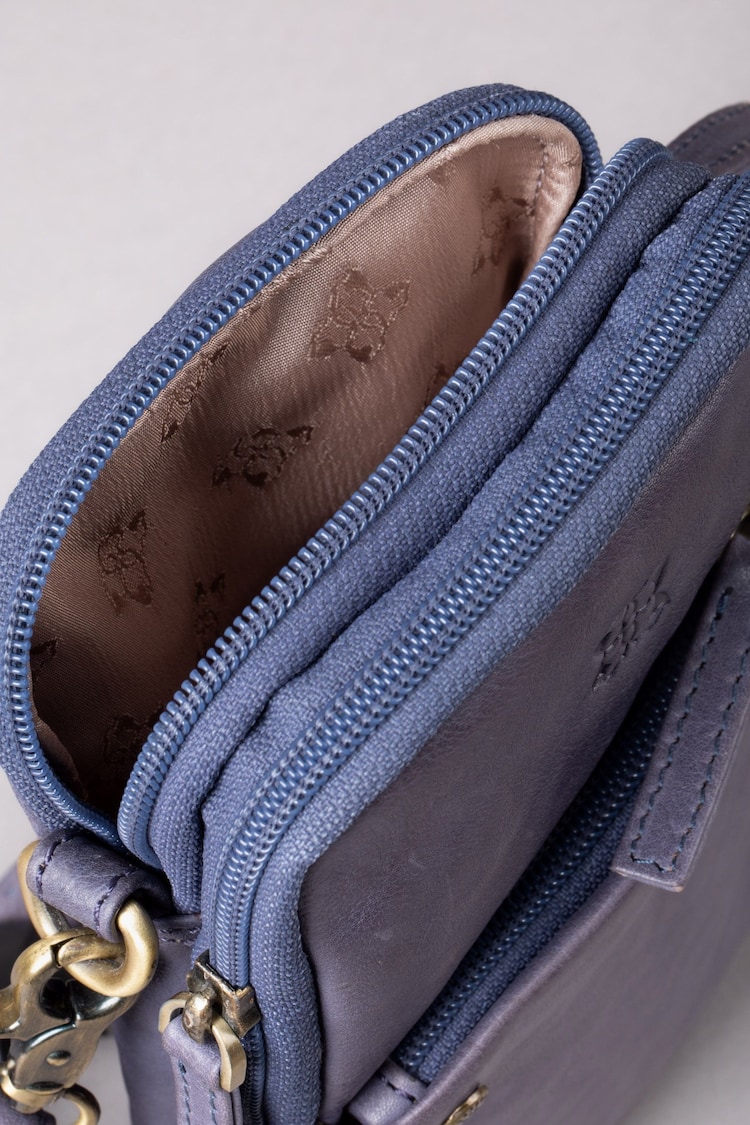 Lakeland Leather Blue Harstone Travel Bag - Image 6 of 6