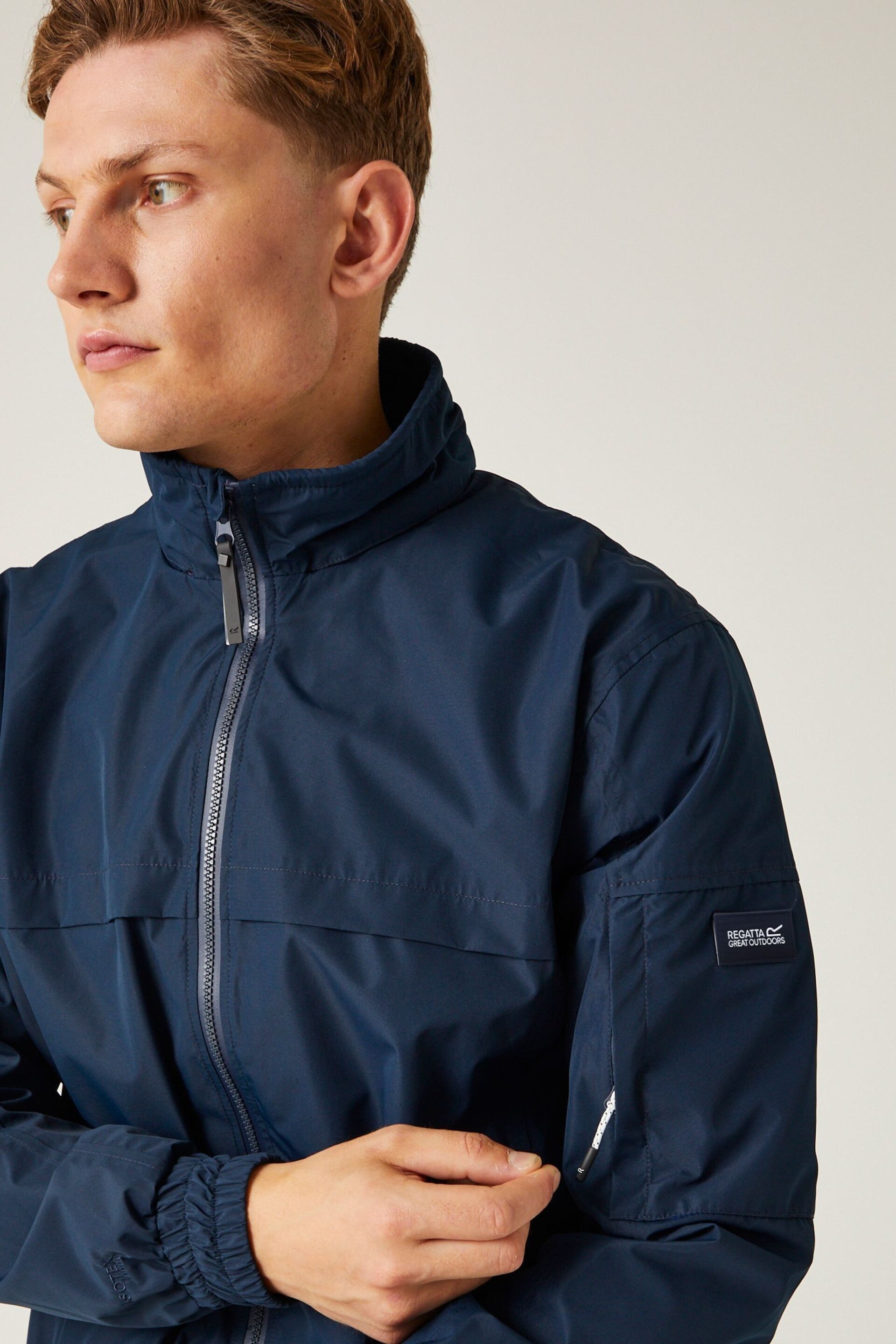 Regatta Dark Blue Shorebay II Waterproof Jacket - Image 4 of 9