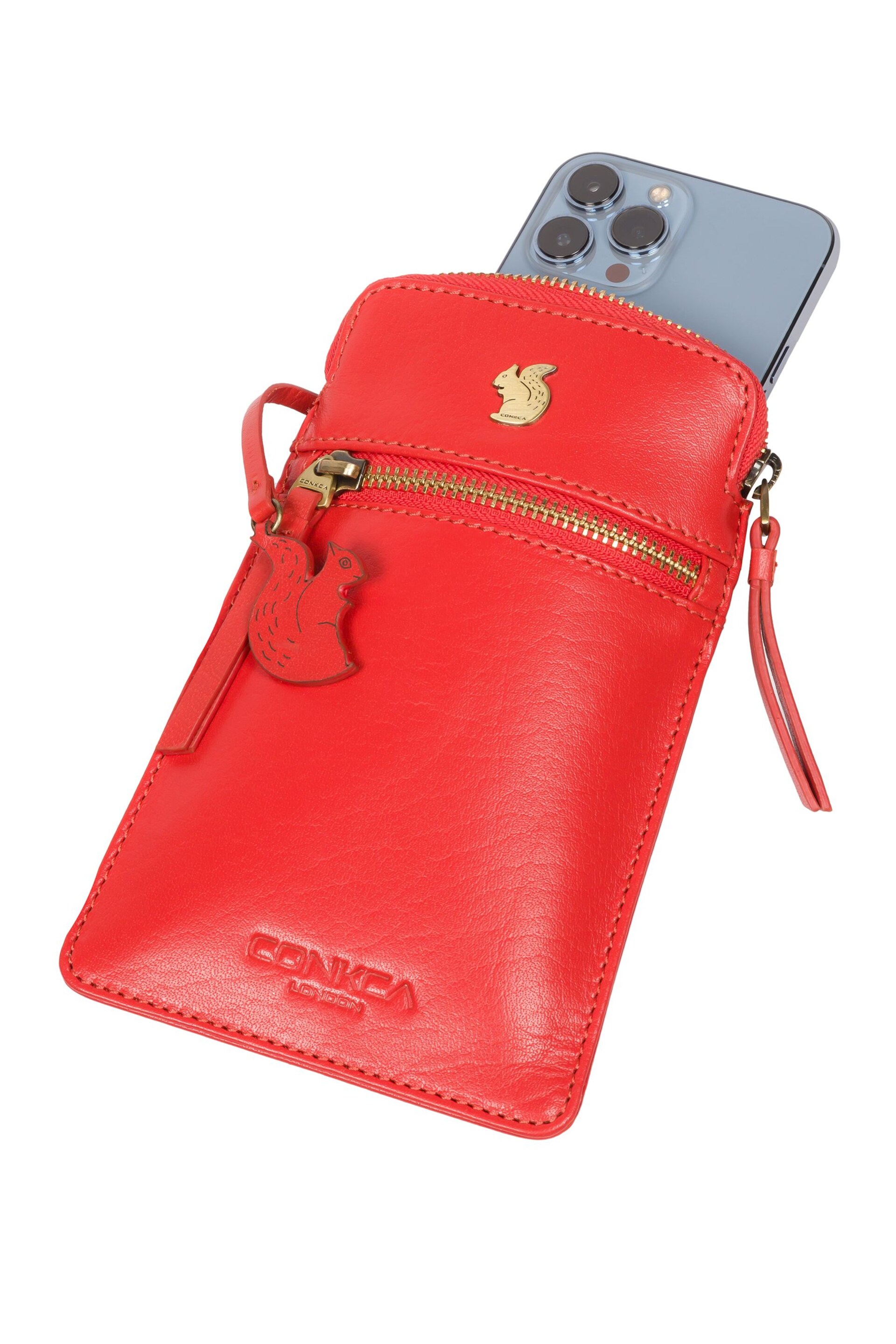 Conkca Bambino Leather Cross-Body Phone Bag - Image 8 of 8