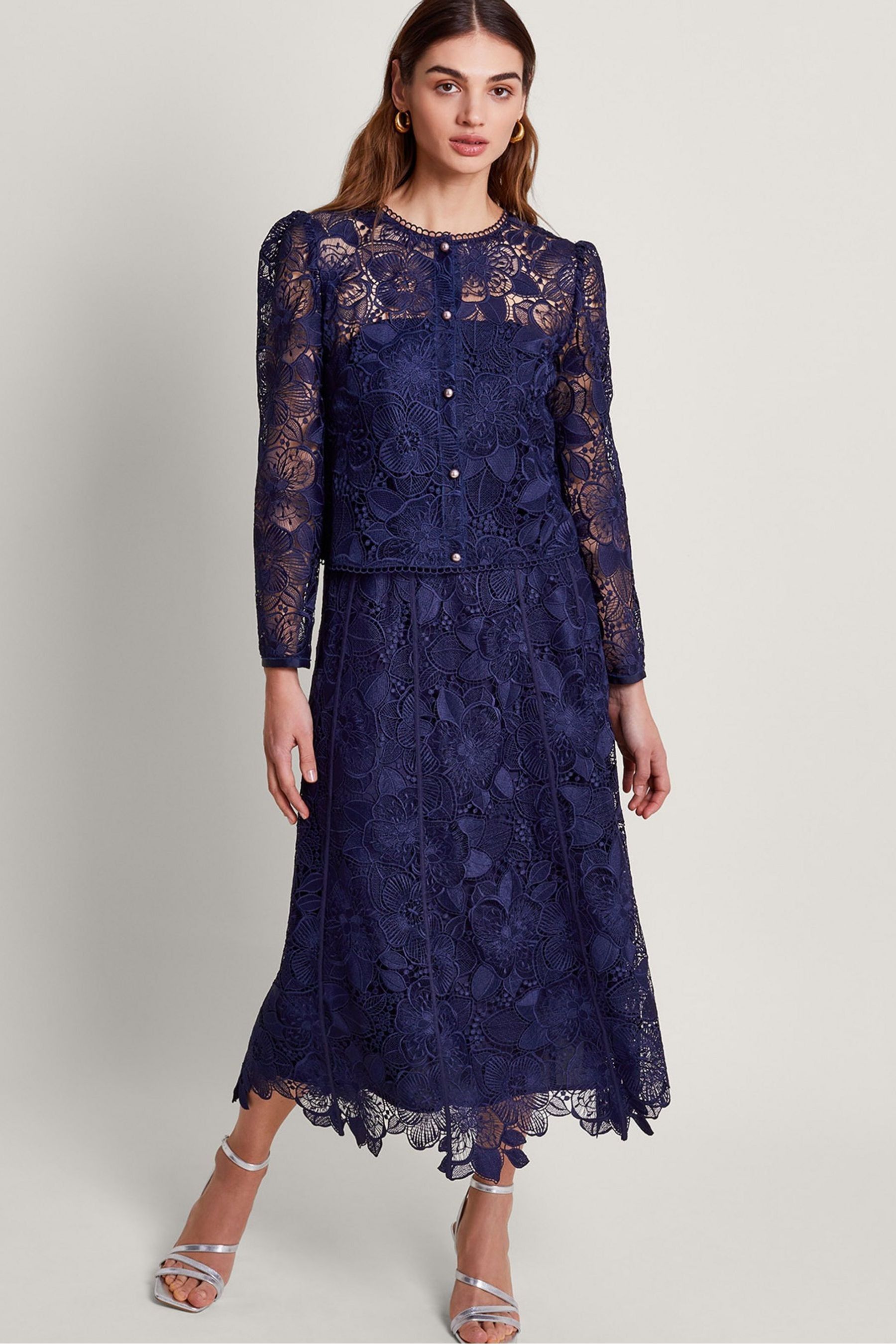 Navy lace jacket next deals