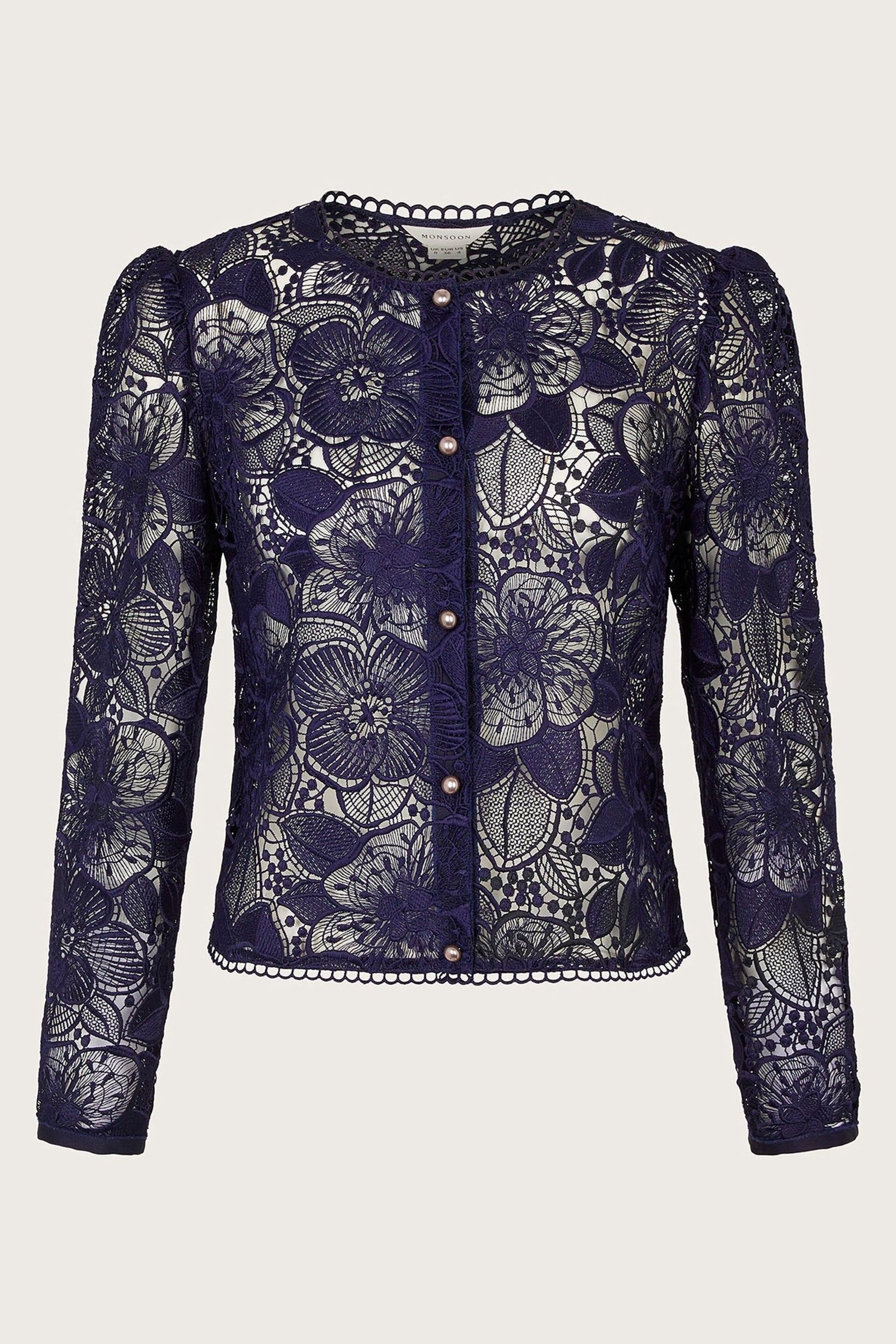 Monsoon Blue Abelia Lace Jacket - Image 5 of 5