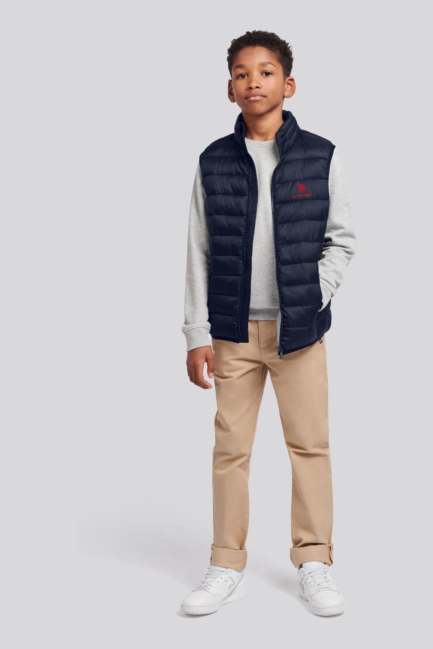 Buy U.S. Polo Assn. Blue Bound Quilted Boys Gilet from Next Oman