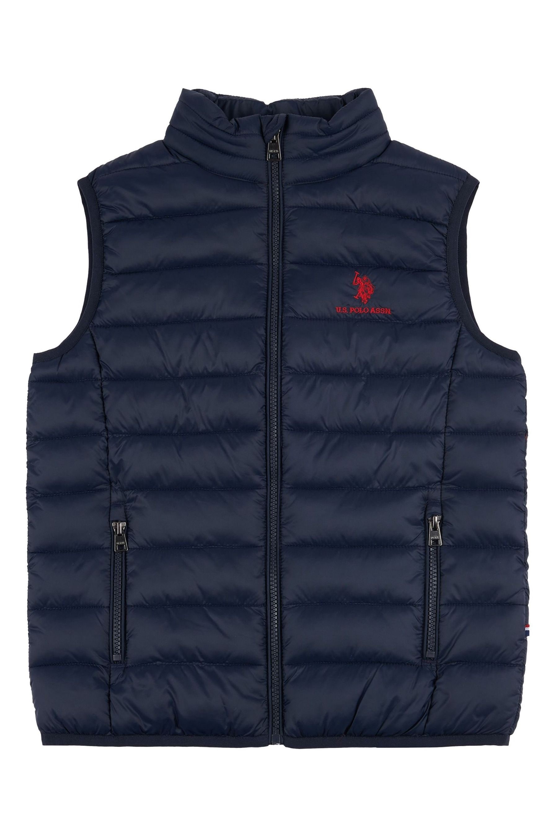 Buy U.S. Polo Assn. Blue Bound Quilted Boys Gilet from the Next UK online shop
