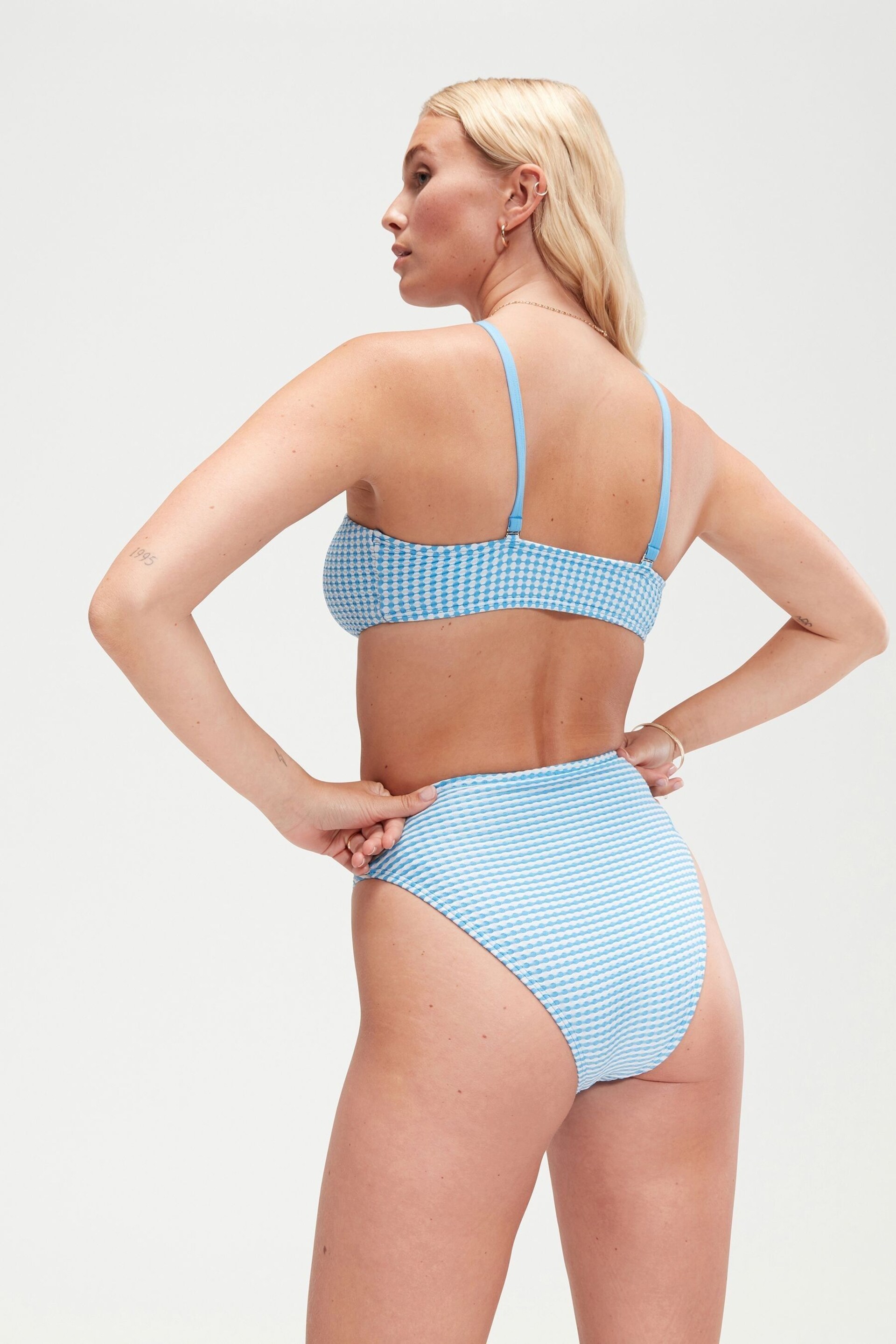Speedo Gingham Convertible Cut-Out One Piece Swimsuit with UPF 50+ UV Protection - Image 2 of 5