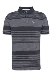 Barbour® Charcoal Grey Colburn Jacquard Striped Polo Shirt - Image 7 of 7