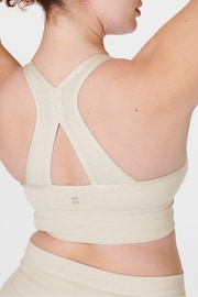 Sweaty Betty Creme Beige Marl Gaia Yoga Bra - Image 2 of 7