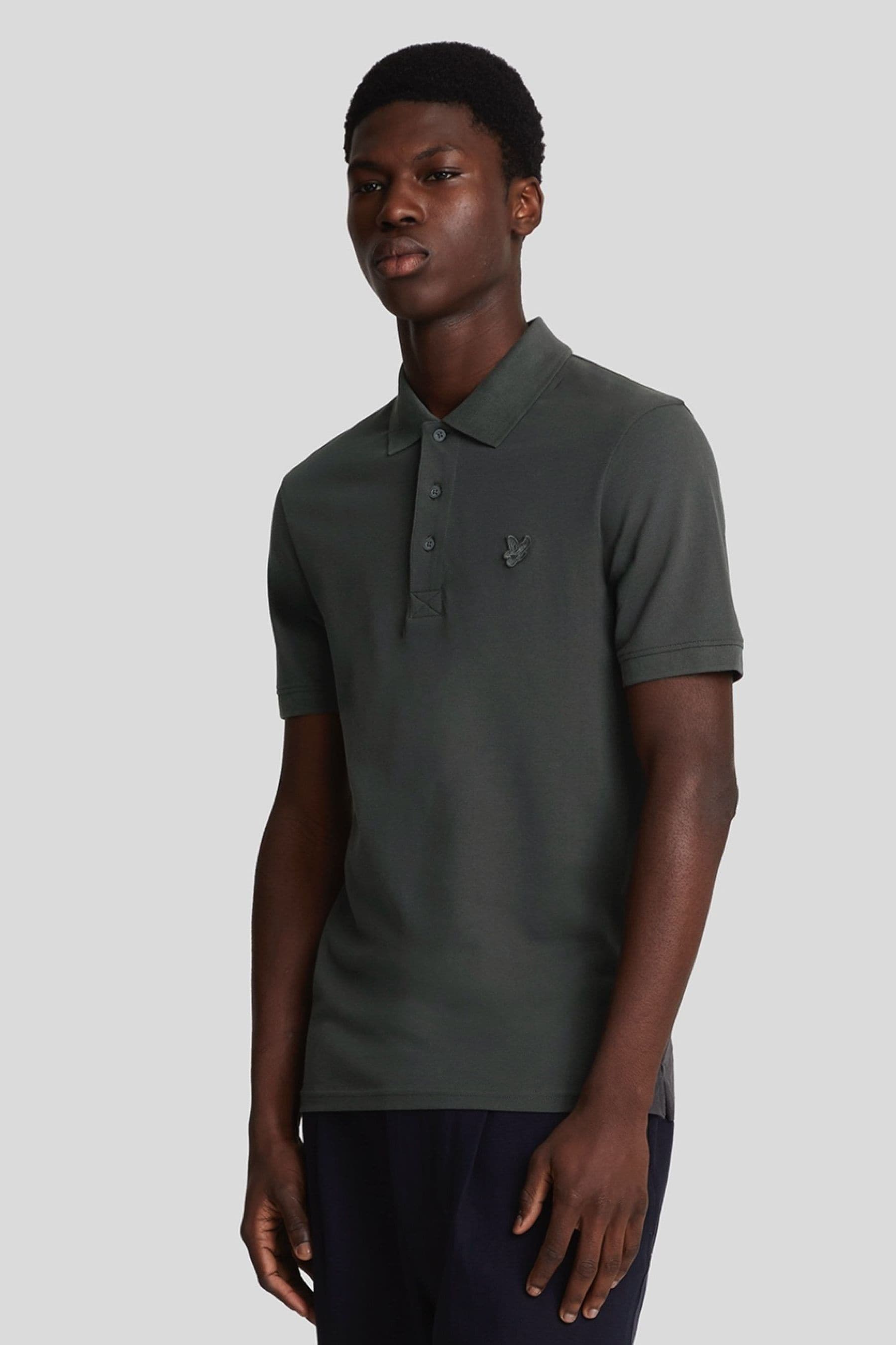Grey lyle and scott polo cheap