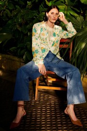 Monsoon Natural Zimira Floral Print Blazer - Image 1 of 6