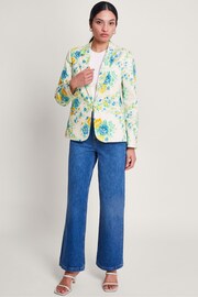 Monsoon Natural Zimira Floral Print Blazer - Image 4 of 6