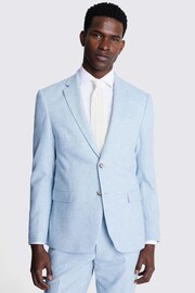 MOSS Slim-Fit Blue Donegal Jacket - Image 4 of 6