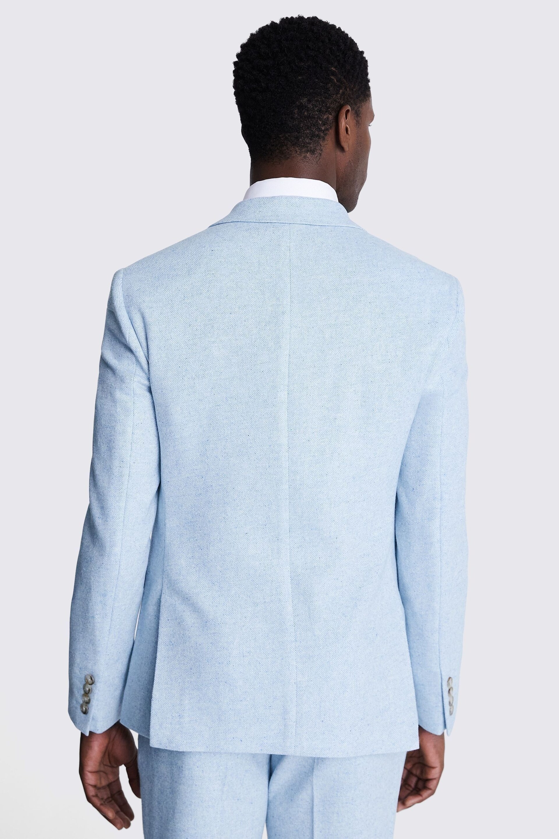 MOSS Blue Slim Fit Donegal Jacket - Image 5 of 6