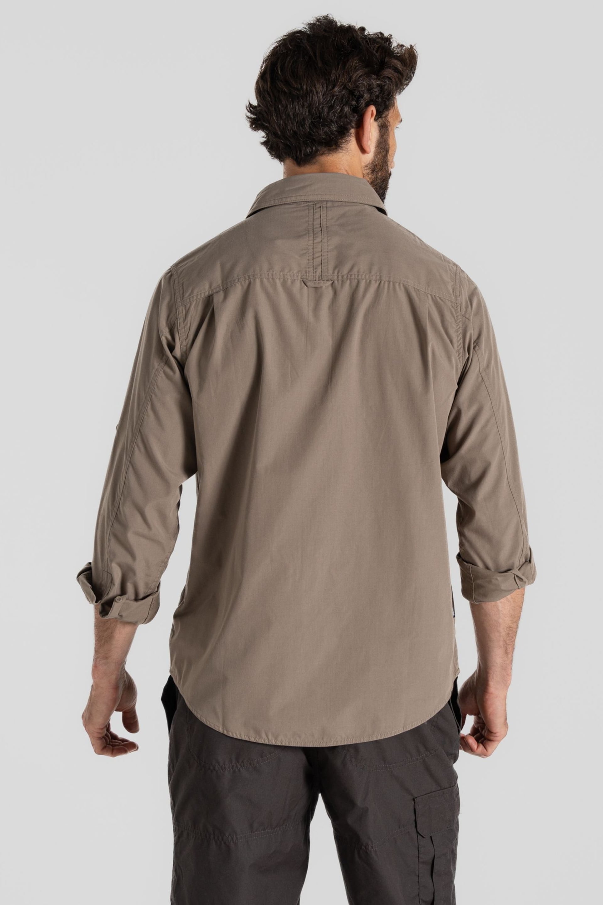 Craghoppers Kiwi Long Sleeved Brown Shirt - Image 2 of 5