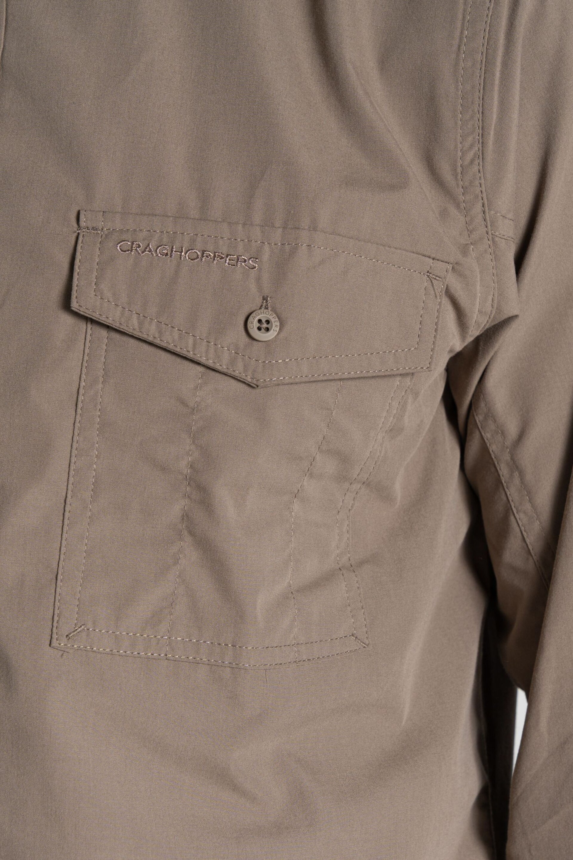 Craghoppers Kiwi Long Sleeved Brown Shirt - Image 5 of 5