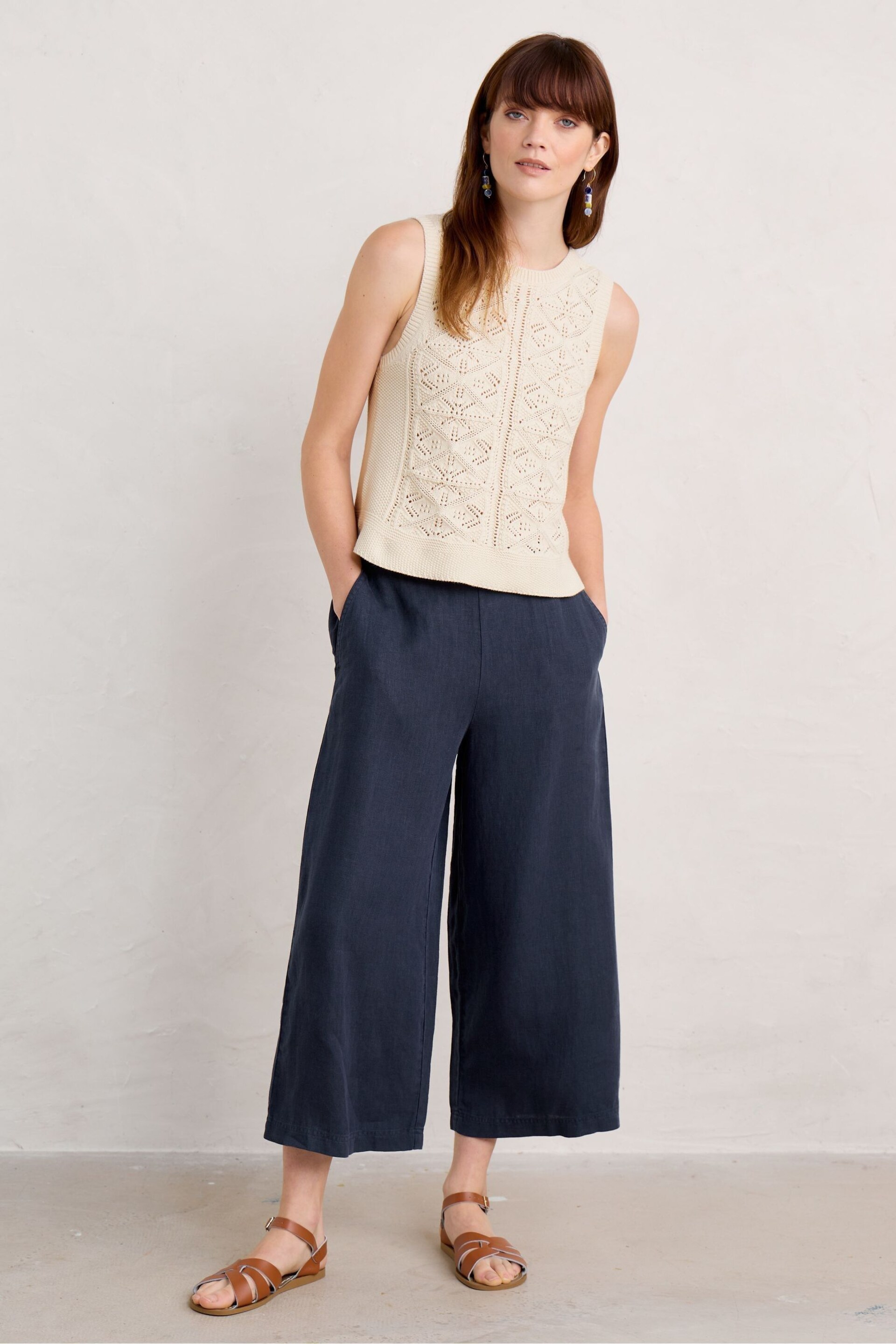 Seasalt Cornwall Blue Merrivale Culottes - Image 3 of 5