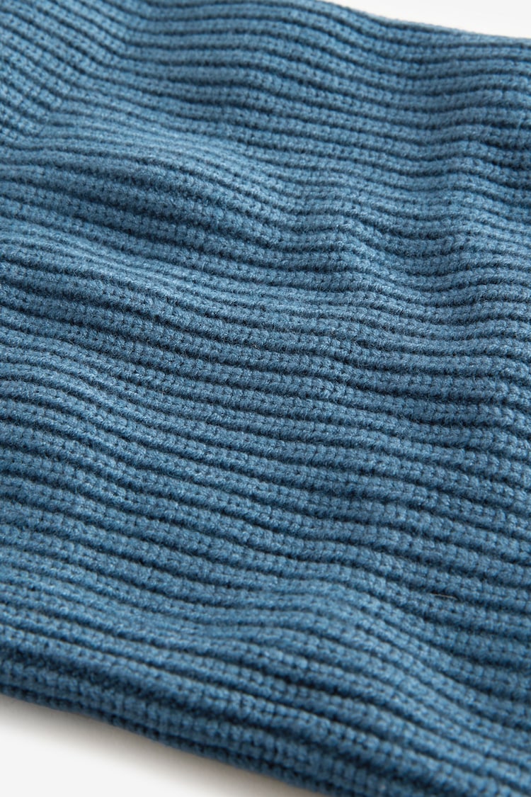 Petrol Blue Knitted Snood (1-16yrs) - Image 2 of 2