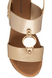 Dunlop Gold Wedge Open-Toe Sandals - Image 4 of 4