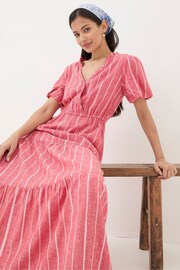 FatFace Red Stripe Maxi Dress - Image 3 of 6