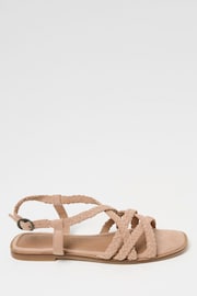 FatFace Pink Suede Strap Sandals - Image 1 of 3
