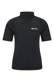 Mountain Warehouse Black Kids Short Sleeved Rash Vest - Image 1 of 5