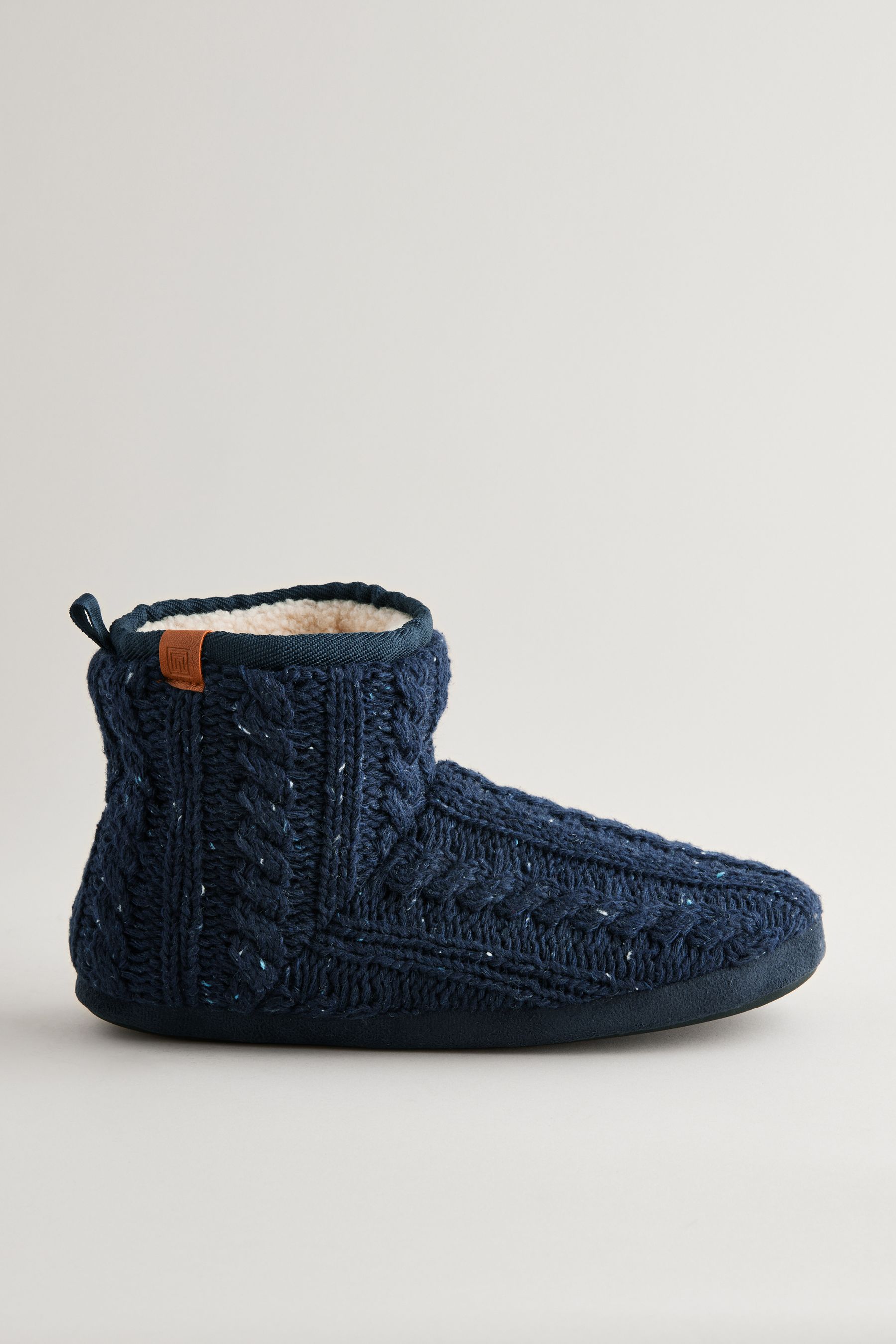 Buy Navy Blue Knitted Boot Slippers from the Next UK online shop