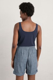 Seasalt Cornwall Blue Tidal Drift Jersey Vest - Image 3 of 6