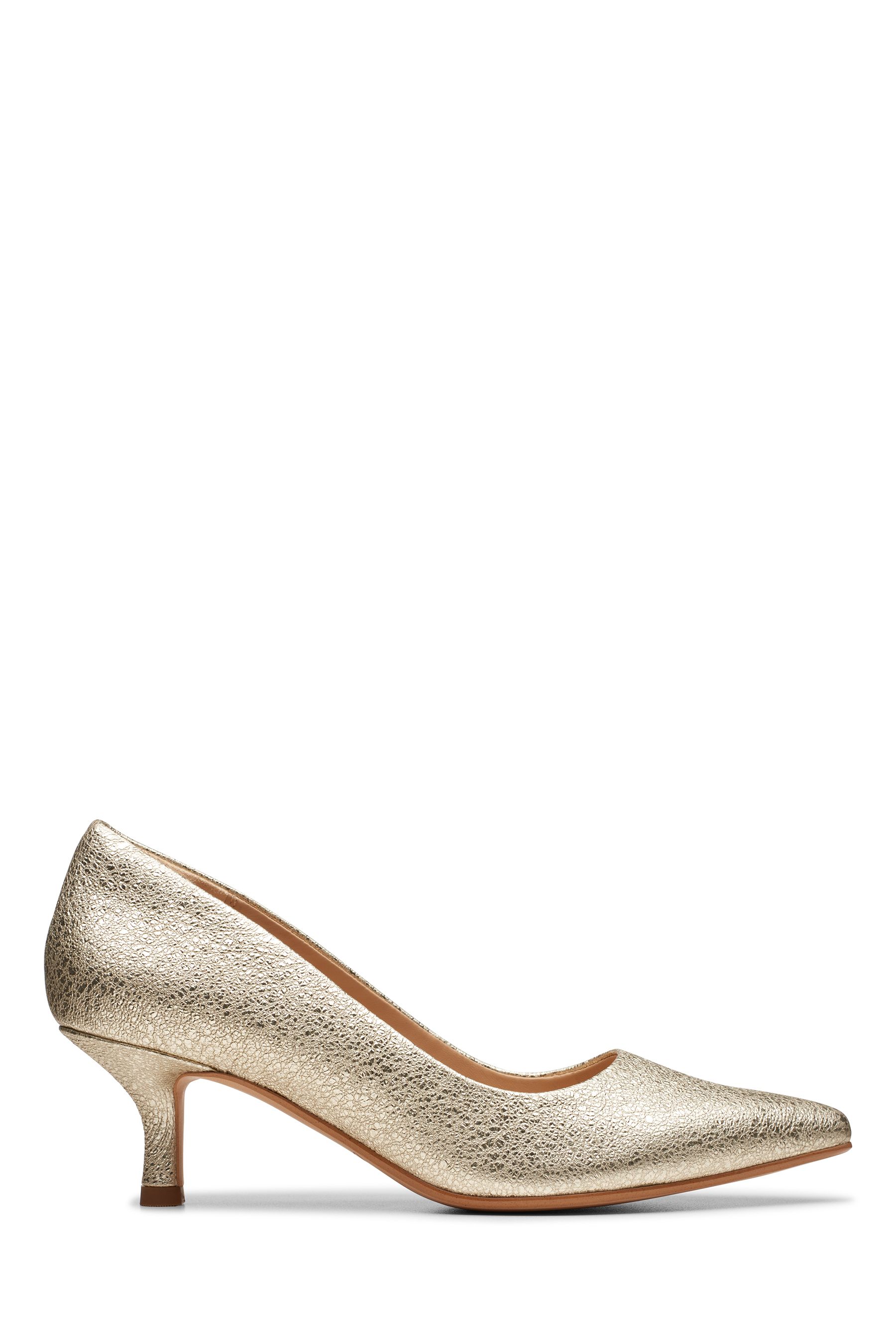 Clarks heels gold deals