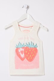 FatFace Natural Strawberry Jersey Vest Top - Image 4 of 4