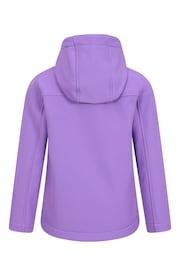Mountain Warehouse Purple Chrome Exodus Kids Water Resistant Softshell Jacket - Image 3 of 5