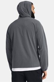 Under Armour Grey Stretch Woven Windbreaker - Image 2 of 6