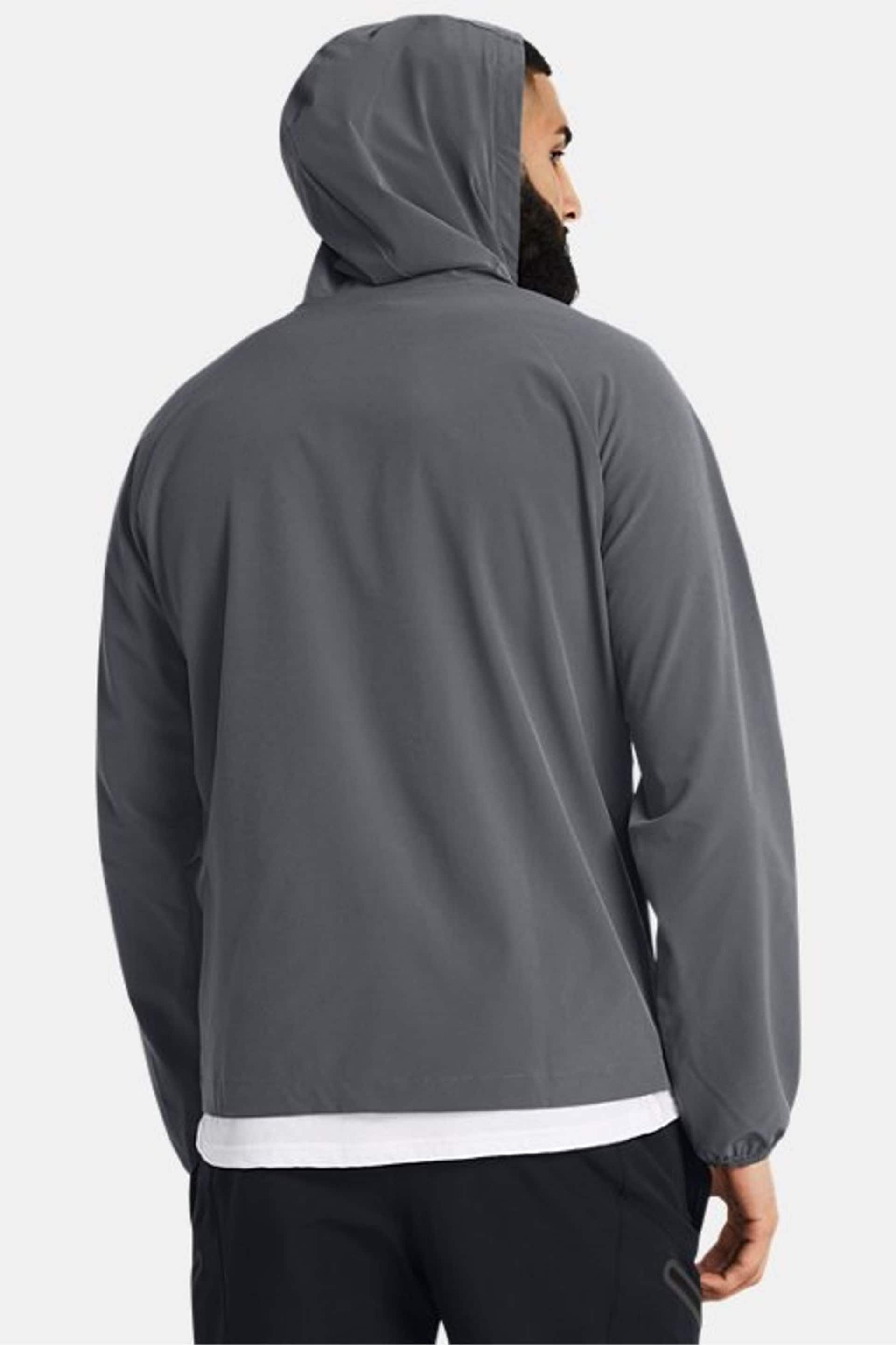 Under Armour Grey Stretch Woven Windbreaker - Image 2 of 2