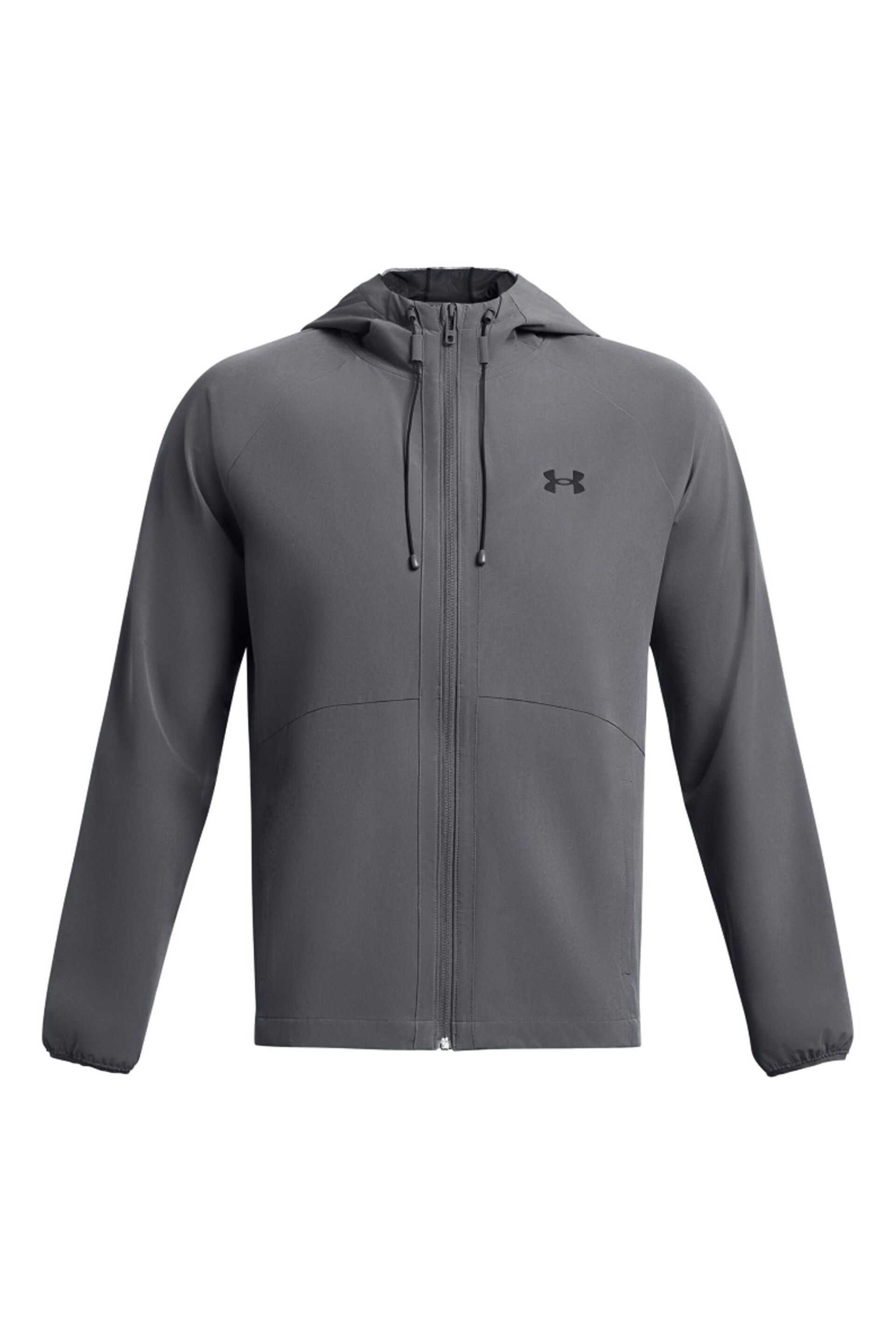 Under Armour Grey Stretch Woven Windbreaker - Image 4 of 6