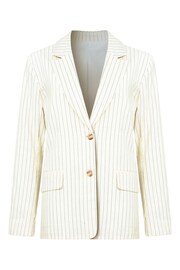 Joe Browns Cream Oversized Pinstripe Co-Ord Linen Blend Blazer - Image 8 of 8