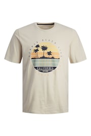 JACK & JONES Grey Short Sleeve Crew Neck Printed T-Shirt 3 Pack - Image 2 of 4