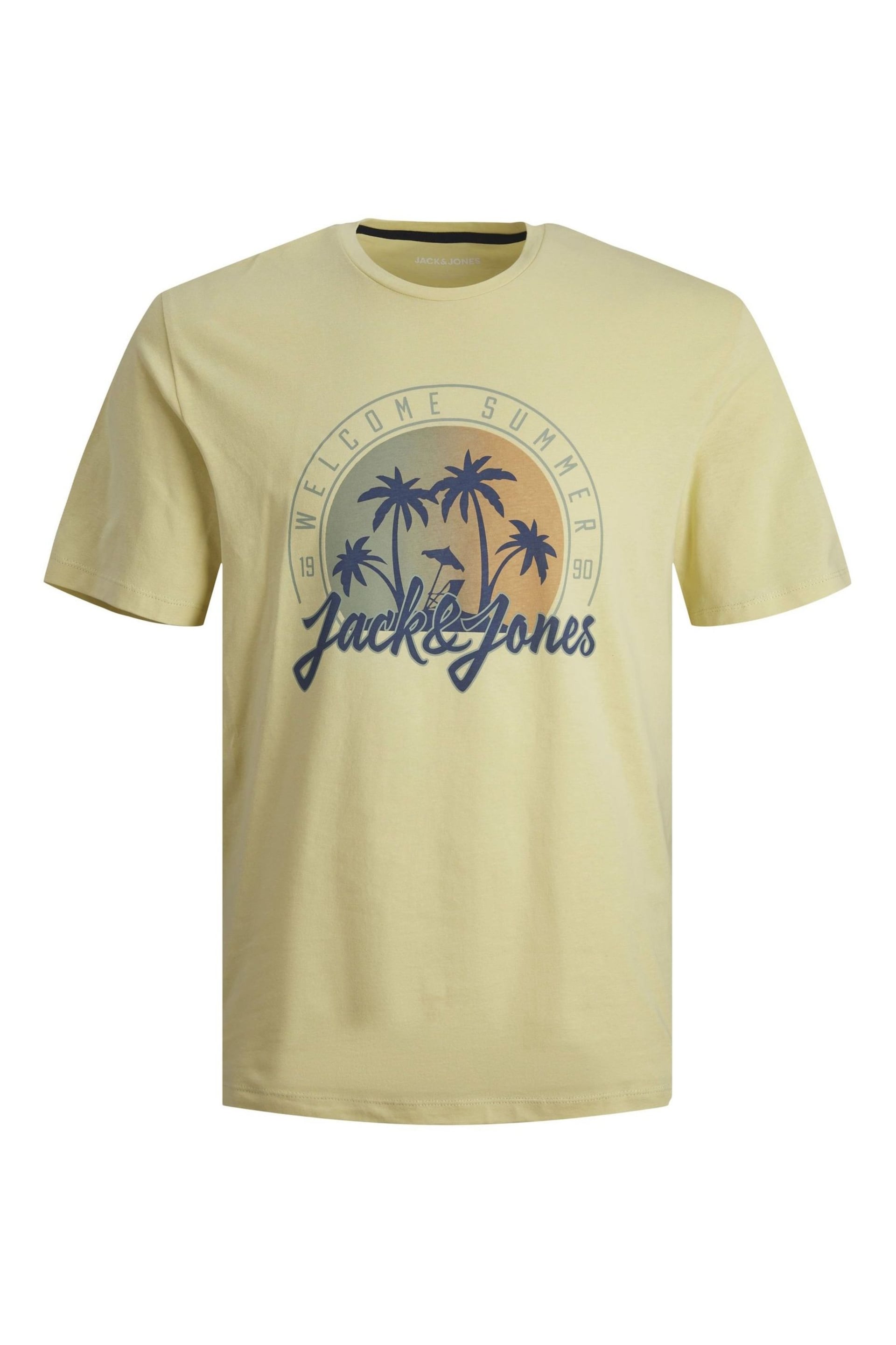 JACK & JONES Grey Short Sleeve Crew Neck Printed T-Shirt 3 Pack - Image 3 of 4
