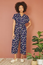 Yumi Blue Sealife Print Jumpsuit - Image 1 of 5