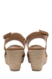 Dunlop Brown Wedge Open-Toe Sandals - Image 3 of 4