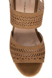 Dunlop Brown Wedge Open-Toe Sandals - Image 4 of 4