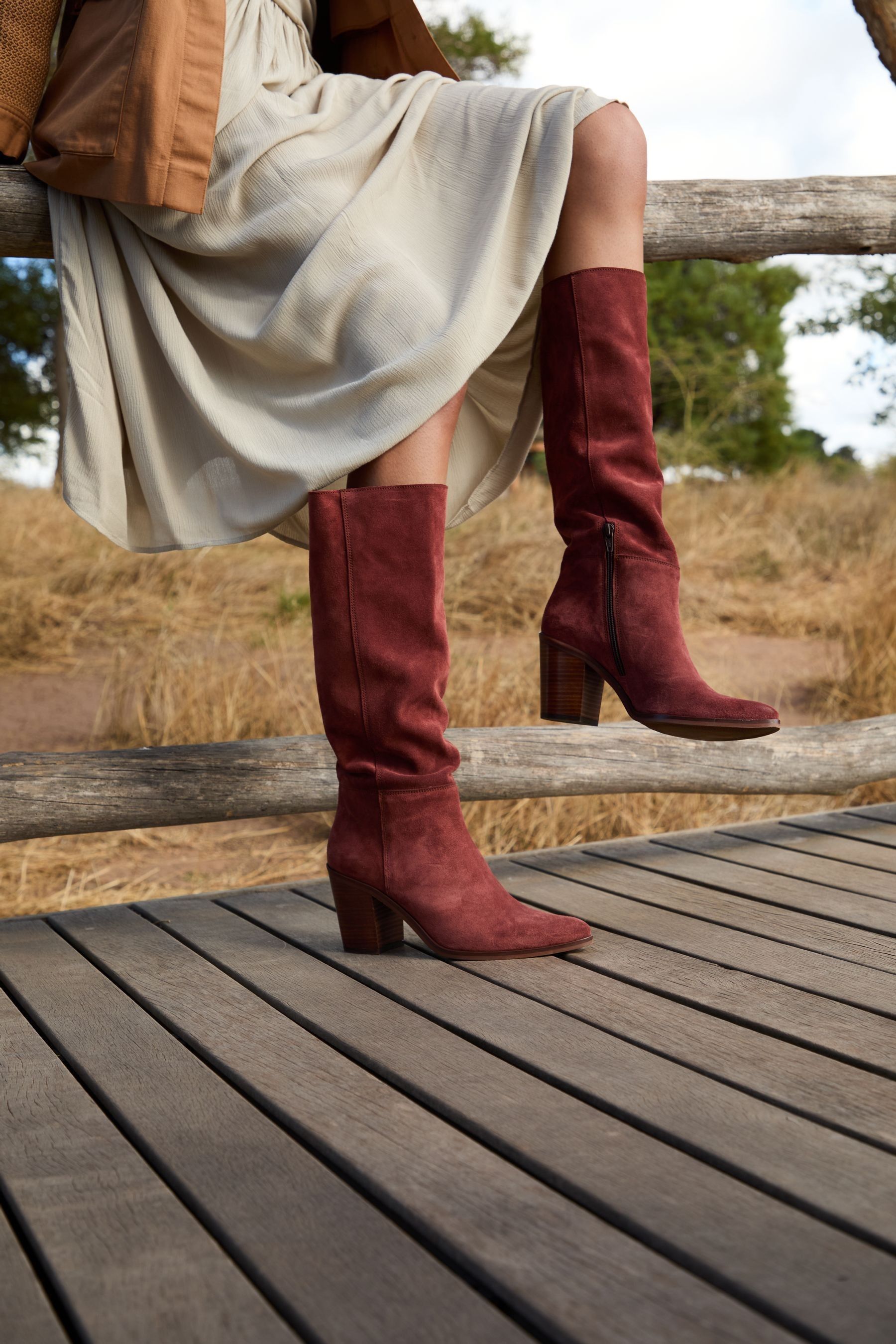 Rust suede booties shop