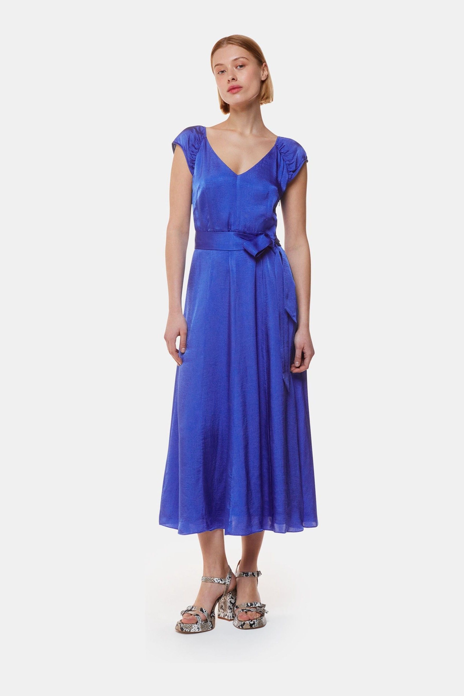 Buy Whistles Petite Cobalt Blue Arie Twist Front Dress from Next Luxembourg
