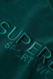 SUPERDRY Green SUPERDRY Velour Graphic Boxy Crew Sweatshirt - Image 6 of 6