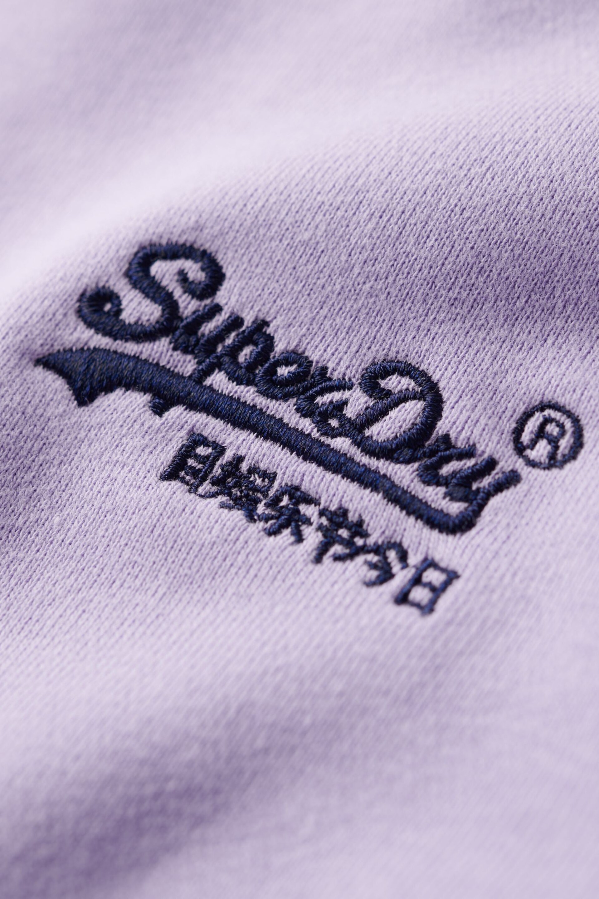 Superdry Purple Essential Logo Crew Sweatshirt - Image 6 of 6