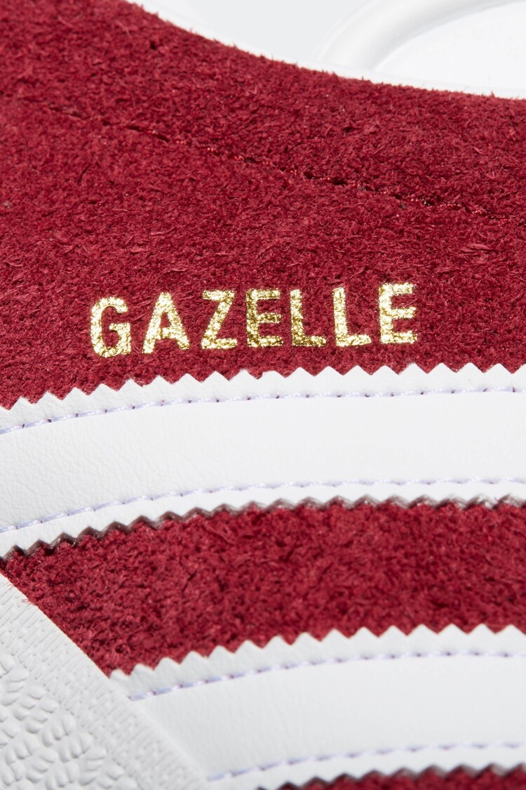adidas Originals Burgundy Red Gazelle Trainers - Image 11 of 12