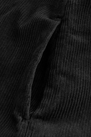 Black Corduroy Short Sleeve Mini Dress - Image 8 of 8